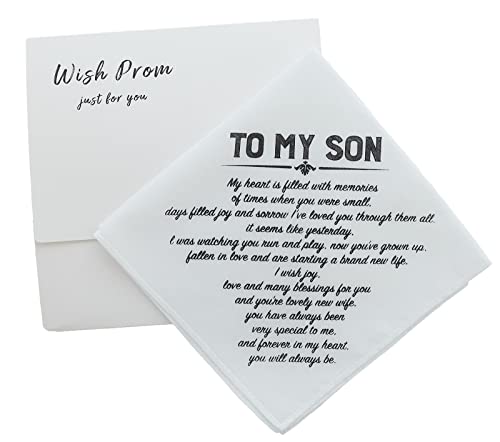 Wishprom UNKNOWN Wedding Handkerchief To My Son Gift From Mom Or Dad thumb #6