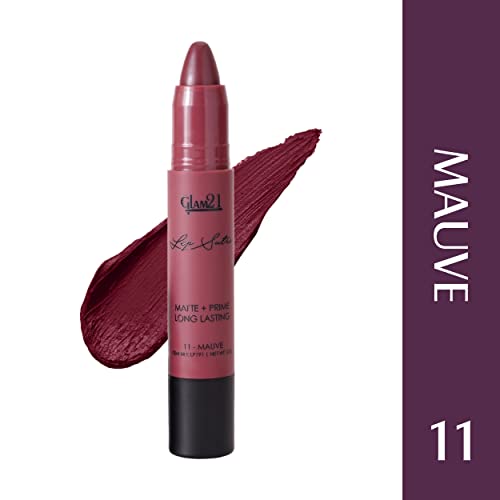 Image of Glam 21 Lip Sutra Non-Transfer Crayon Lipstick |Lightweight & Longlasting| Creamy and comfortable on lips -2.8 gm | Mauve-11