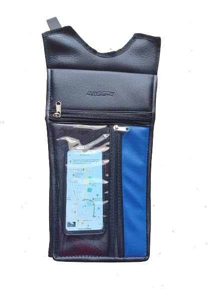 Breeze Tank Cover/Tank Bags with Mobile Pouch for All Bikes (Fz, Pulsar, Unicorn, Splendor, Platina, Passion, Shine) (Pepsi Blue)