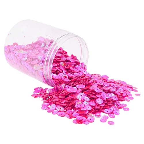 Mandala Crafts 6mm Cup Round Hot Pink Sequins for Sewing Embroidery