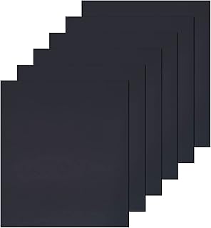 DARENYI 6 Pcs ABS Plastic Sheets 1/16 inch Thick Black Abs Board Sheet Flexible Than Plexiglass Sheet Moldable Than Acrylic Sheet ABS Plastic Panels for Fender Liner, Home Decor, Crafts etc(16 x 12'')