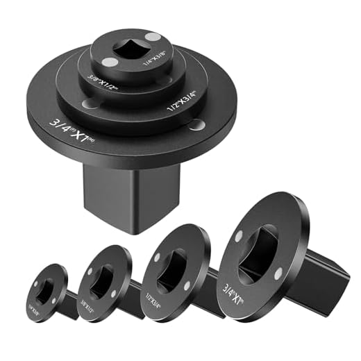 Candeon 4 Stück Kraft Stecknuss Adapter Set, Schlagschrauber Adapter 3/4" Auf 1",1/2" Auf 3/4",3/8" Auf 1/2", 1/4" Auf 3/8", Low Profile Impact Socket Adapter Reduzi Stecknussadapter Ratschenadapter