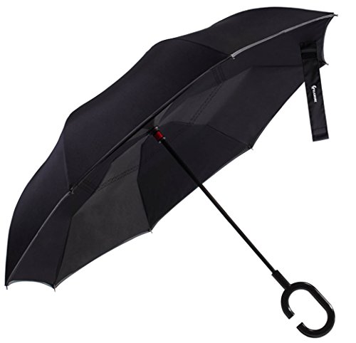Glamore Folding Umbrella, Travel Umbrella, Windproof Compact Folding Umbrella, Compact Umbrella, Sports Golf Umbrella, Auto Open Close Umbrellas (Gray)
