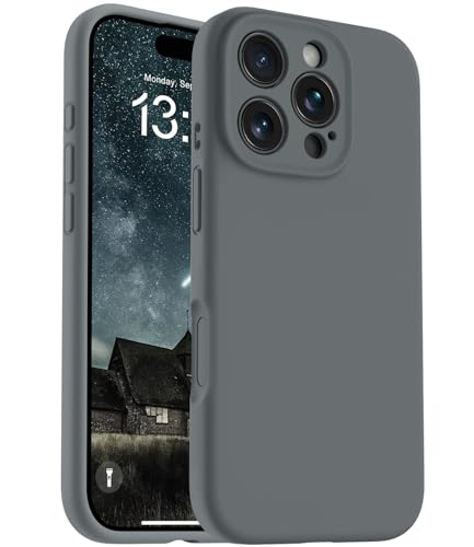 OTOFLY Magnetic for iPhone 16 Pro Max Case,Compatible with Magsafe,Classic Liquid Silicone Mobile Phone Case,Integrated Camera Control Button,Anti-Scratch Microfiber Lining, Charcoal Gray