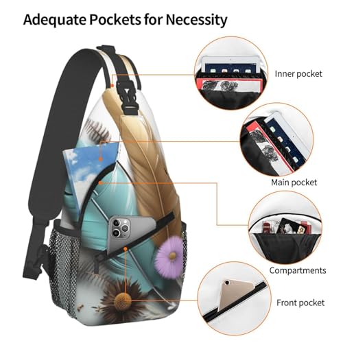 Bolso de pecho cruzado tipo sling para hombre y mujer miniatura 4