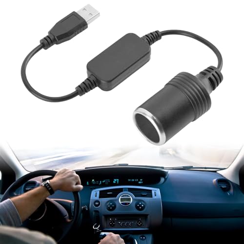 Convertidor 5V USB a 12V Encendedor de Cigarrillos Hembra - Adaptador USB para Coche