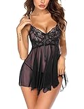 babydoll top schwarz Cups aus Schöner Spitze, Wunderschönen Unregelmäßiger Hem und Farben