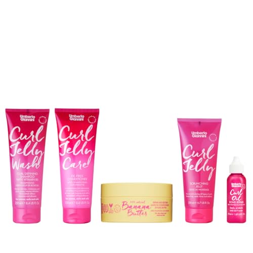 Umberto Giannini Hair Routine Kit for Type 4 Curls - 5 Product Wash, Care & Styling Routine for Type 4a-4c Curls - Includes Shampoo, Curl Cream & Leave-In Treatment