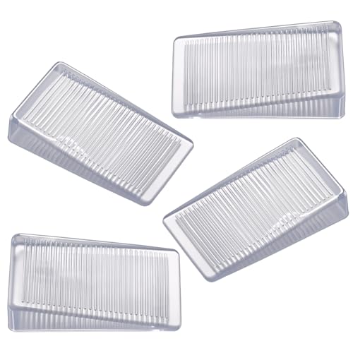 4 Pack Clear Rubber Door Stops