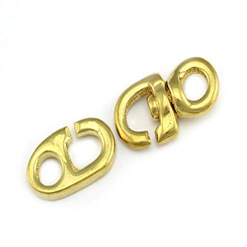 Brummelhaken 50mm mit Wirbel - Messing Flaggenwirbel Karabiner Cover