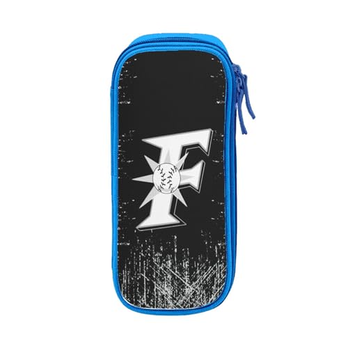 For 北海道日本ハムファイターズ ペンケース 筆箱 2層 文具ポーチ 大容量 おしゃれ 学生用 大人 通学 通勤 多機能 誕生日 Blue