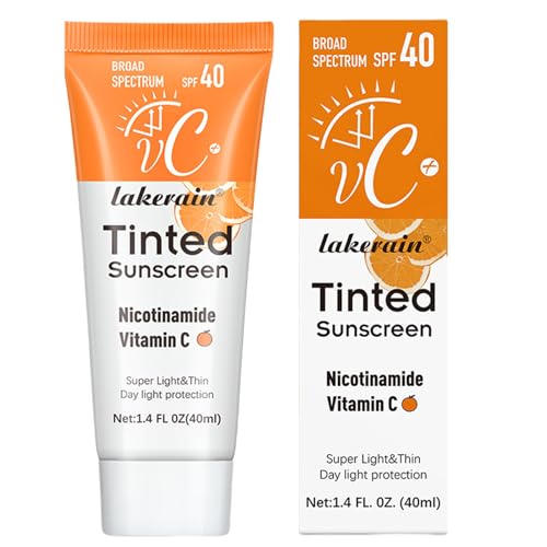 Crema Solare Viso Vitamina C, Lozione Ultra Protettiva e Protezione Solare SPF 40, Protegge e Corregge i Danni del Sole, per Viso e Collo, per Tutti i Tipi di pelle 40 ml