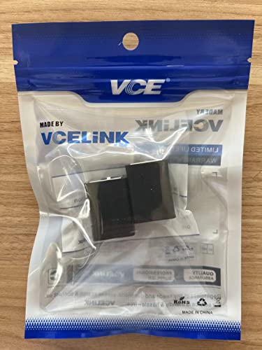Vcelink Rj45 Inline Coupler, Ethernet Cable Extender For Cat7/Cat6A/Cat6/Cat5 Cable 10Gbps, Shielded Network Coupler Female To Female 2-Pack, Black #TOP7