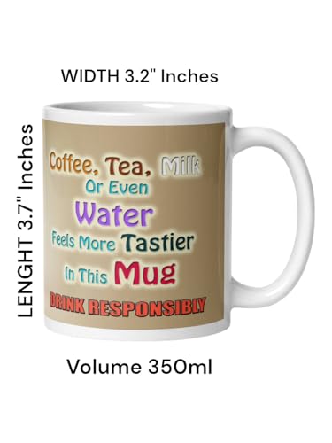 Image of Better Gift Flowers Sweet Warning Coffee Mug, Round Shaped Multicolor Themed Coffee Mugs, Mug for Gifting, Gifting Items for Family, Friends & Closed Ones