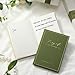 Engrowtic 2 Pcs Wedding Vow Books His and Her to Husband Wife Wedding Must Have Registry Ideas Gold Foil Lined Page Premium Engagement Gift for Guest Groom Newly Engaged Couple(Green-white)