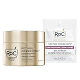 Roc Deep Wrinkle Rich Cream, Fragrance Free, Daily Anti-Aging Firming Cream For Persistent Dryness & Younger-Looking Skin For Women & Men, With Line Smoothing Eye Cream Packette