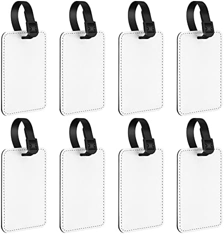 Midautoo Sublimation Luggage Tags Blank Suitcase Tags Heat Transfer Bag Tags Business ID Card Holder