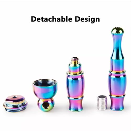 4.3" Detachment Tobacco Pipe with Cap Lid, Cleaner Tamper Tool, Screen and Box Hand Pipe, Complete Portable Smoking Pipe Set(Rainbow) - Image 6