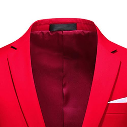 Men 1 Button Business Leisure Suit Coat Slim Fit Notched Lapel Blazer Jacket Wedding Formal Solid Fashion Dress Suit3