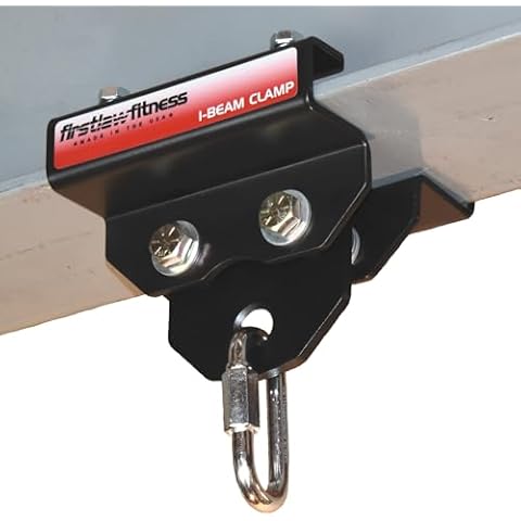 8.0" Wide I-Beam Clamp - 1000 LBS Load Rating - (Set for 8.0" Wide I-Beam) - for Gymnastic Rings - Climbing Ropes - Heavy Bags - Multi-Fitness Cover