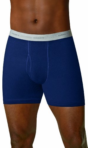 Hanes Men's TAGLESS Boxer Briefs Assorted Colors 4-Pack