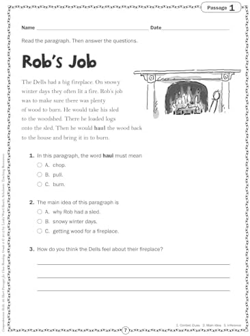 Comprehension Skills: 40 Short Passages for Close Reading: Grade 2