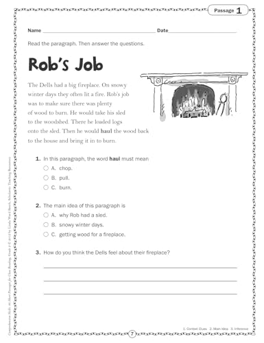 Comprehension Skills: 40 Short Passages for Close Reading: Grade 2