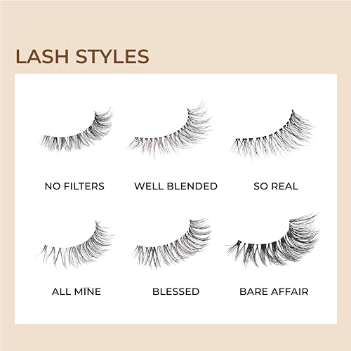 Image of KISS MLBB My Lash But Better False Eyelashes, Everyday Wearable Volume with Superfine Band Technology, Easy To Apply, Reusable, Cruelty-Free, Contact Lens Friendly, Style 'No Filters', 1 Pair