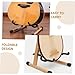 LIOOBO Wooden Guitar Stand with Natural Finish Versatile Display Holder for Guitars Ukuleles and Violins Durable and Stylish Floor Stand for Musicians of All Levels