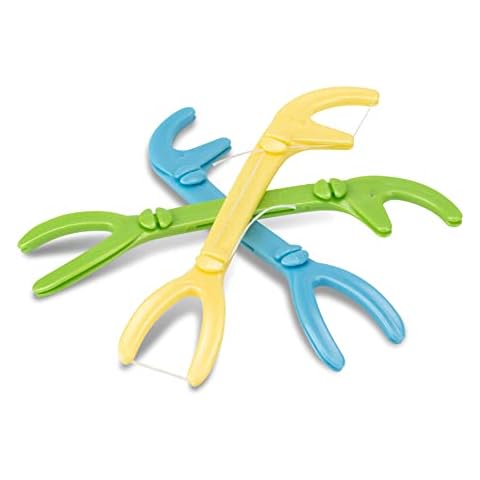 Practicon Floss-Hands, Reusable Dental Floss Holder, Two Angles at Once, Individually Packaged, Bulk Pack of 50 Cover