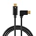 USB Type C Cable(5A), CableCreation USB C to Left Angle USB C Fast Charging Cable, Support 100W Power Delivery, Compatible New MacBook(Pro), Google ChromeBook Pixel, More, 6 Feet/1.8M, Black