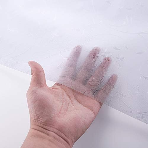 Niviy Static Cling Non-Adhesive Window Film Frosted Glass Film Bathroom Door Glass Decoration Window Film Privacy Covering (23.6"x 236")