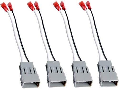 HSTECH 72-7800 2 Pairs (4 Pack) Car Speaker Connector Harnesses for with 1990-Up Honda and Acura Vehicles