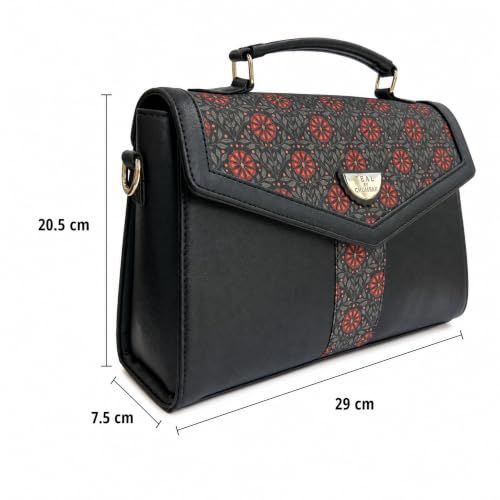 Image of TEAL BY CHUMBAK Duffle Crossbody Bag for Women - Polyester Sling Crossbody Bag with Adjustable Strap, 3.3L Storage | Magnet Closure Travel Purse | Gifts for Women