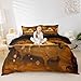 Funny Ghost Duvet Cover Toddler Size Halloween Cartoon Ghost Comforter Cover for Teens Adults Kids Cute Animal Cat Bedding Set Vintage Bathtub Breathable 2 Pcs Decorative Bed Cover(No Comforter)