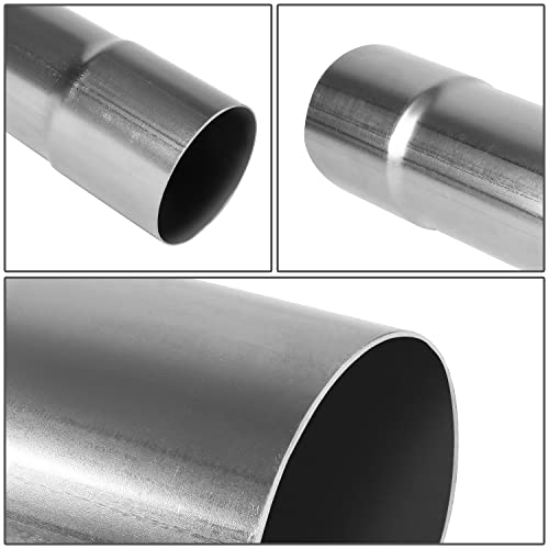 Image of DNA MOTORING ZTL-PP-30-45-RAW 45 Degree DIY Custom Mandrel Exhaust Tubing, 3 inch OD, Mild Steel,Universal Fit