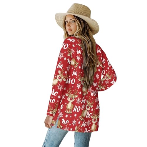 Image of Biyejit Women's Long Sleeve Open Front Cardigan Casual Loose Lightweight Cardigans with Pockets Drape Cardigan