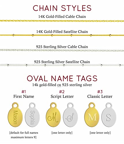 Custom Mother\'s Day Gift • Mom Necklace with Kids Birthstones and Dainty Name Charms • Personalized Initial Charm Necklace • Family Generations Gift for Women • 14k Gold Filled or 925 Silver [TPCSwOV] - Thumbnail 6