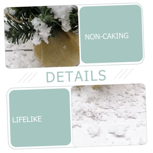Wakauto 2 Pacotes de Natal Neve Artificial Em Pó Falsos Flocos de Neve Simulação Floco de Neve árvor