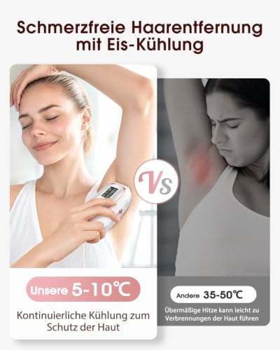 Haarlosy IPL Geräte Haarentfernung Laser mit Schmerzfreie Kühlfunktion – Ansicht 2