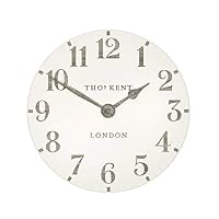 Thomas Kent Arabic Design Limestone White Wall Clock - 12 London