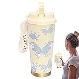 Thermal Water Bottle - 500ml Stainless Steel Tea Cup, Reusable Vacuum...