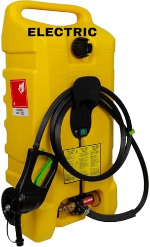 Scepter Flo N Go 14-gallon powered fuel caddy with 10-foot hose and Fill-Rite pump
