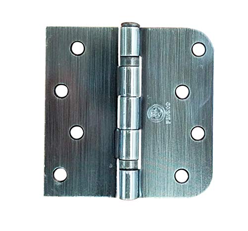 Heavy Duty Ball Bearing Door Hinges Antique Brass 4 Inch - 5/8 Square 2-pk