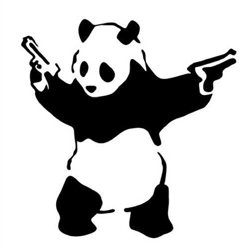 PRO CUT GRAPHICS Banksy Panda & guns wall decal sticker vinyl street art graffiti SMALL