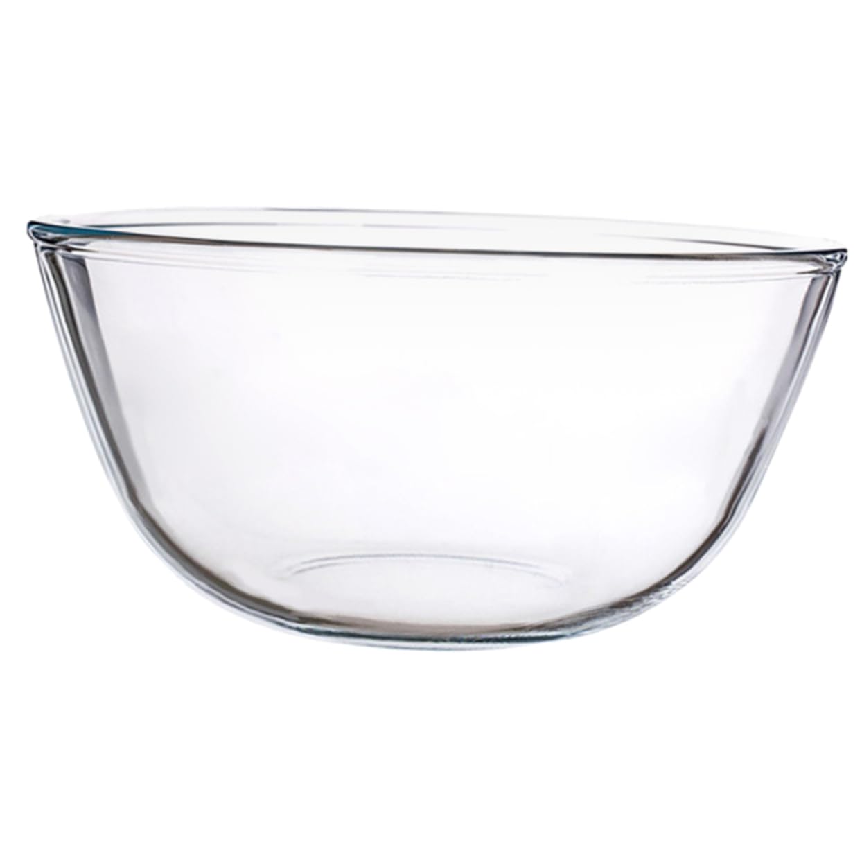 Große Glas Salatschüssel 2700ml Rund für Servieren und Haushalt | Durchsichtige Ausführung, Glatte Oberfläche, Angenehme Haptik, Langlebig für Alltag
