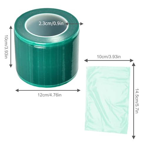 Dental-Schutzfolie 1200 Blatt, PE Einweg-Schutzfolie, Kunststoff Tattoo Schutzfolie für Dentalmaterialien Barrier Film Sticky (Grün)