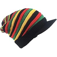 HunterBee Gorro de Punto de Lana Rasta Reggae Gorra Jamaicana