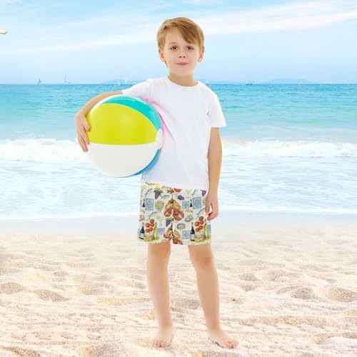 Maillot de bain pour garçon 4 ans : boxer ample Yuiboo à cordon - 3
