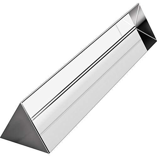IFOLAINA Prism 6â€ inch Light Optical Glass Crystal Triangular Prism for Science Physics Teaching Photo Photography Crystal Equilateral Fractal Spectrum Prism